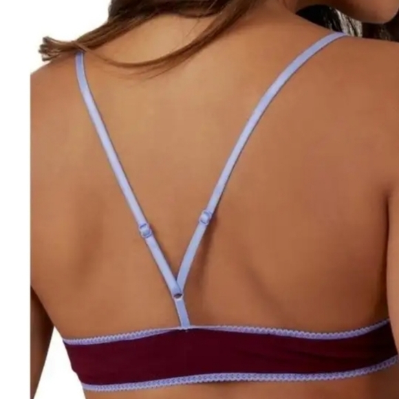 Free People Intimately Hide & Seek Stretchy Comfy V Back Strap Bralette M - Picture 5 of 5